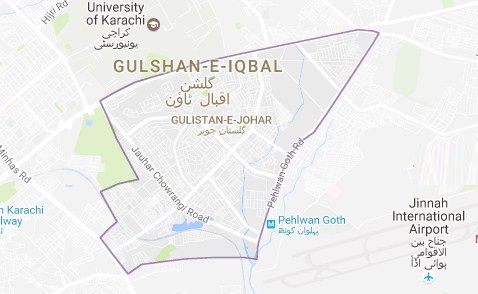 Gulistan E Johar Karachi Map Gulistan-E-Jauhar Map -